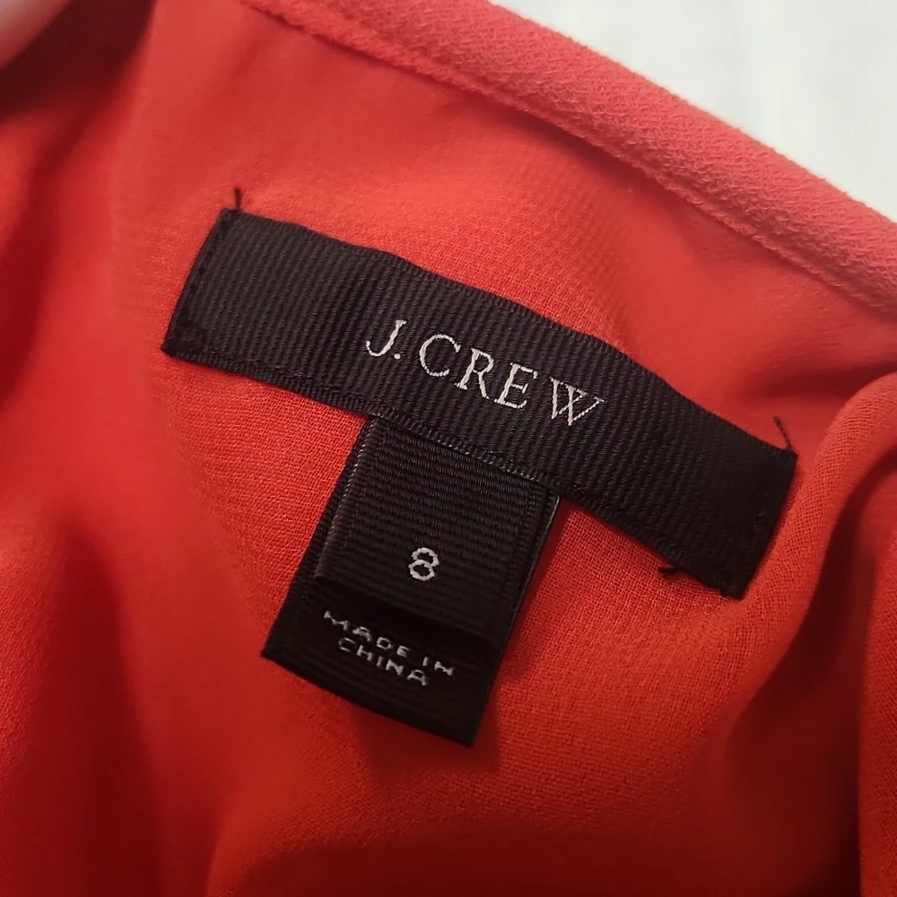 J. Crew Orange cap sleeve dress, size 8 - Picture 7 of 8